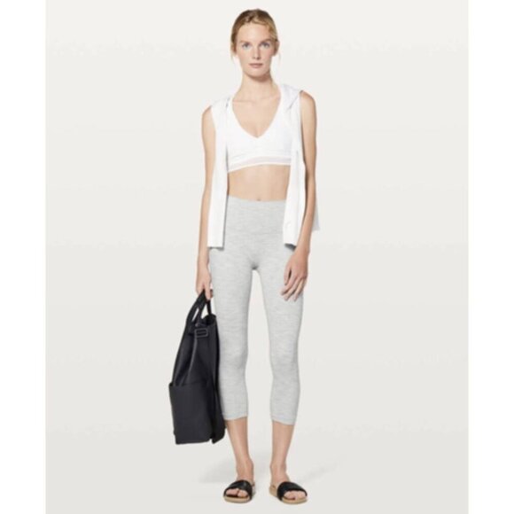 Lululemon - sz 10 - Wunder Under Crop -Raw Hem Hi Rise - Space Dye Nimbus Battle - Picture 8 of 8